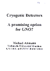 [GNO: Cryogenic detectors for solar neutrino detection: 01]
